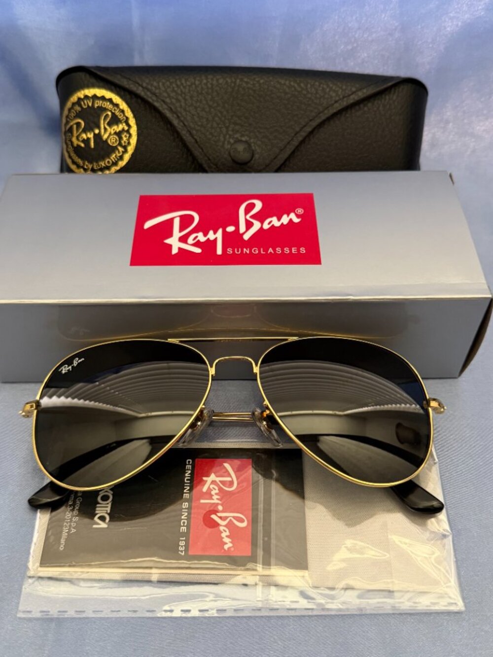 Ray-Ban RB3025 Aviator Gold Frame Sunglasses 58-14 Classic Metal Frame